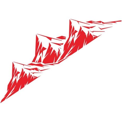2-Piece Car Sticker with Mountain Motif for Windows and Decoration, Easy to Apply, Remove Without Residue (1/5)
