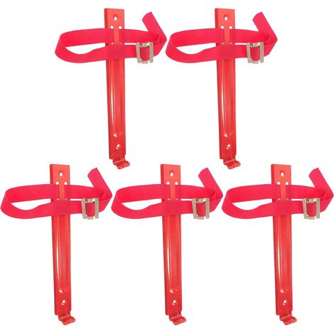 Crochets muraux pour extincteurs 2kg/3kg/4kg Lot de 5 Supports Robustes en Fer avec Sangle réglable, Usage Domestique et Bureau (1/5)