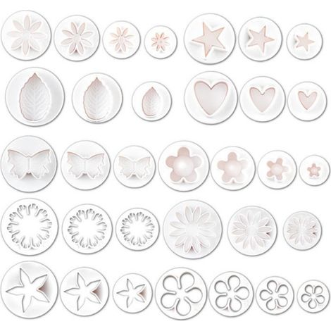 Emporte-pieces - 33 Pièces - Pour Décoration De Gâteaux - Fondant Et Pâte À Sucre - Kit DIY