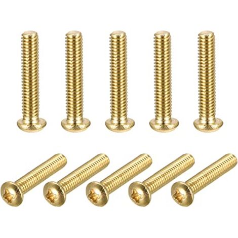 Lot de 20 vis à métaux en laiton M4 x 20 mm à tête cruciforme, fixation pour meubles, matériel de bureau et appareils électroniques (1/4)