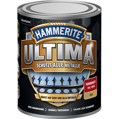 Hammerite Metallschutzlack Ultima Matt, Rubinrot, RAL 3003, 750 ml (1/5)