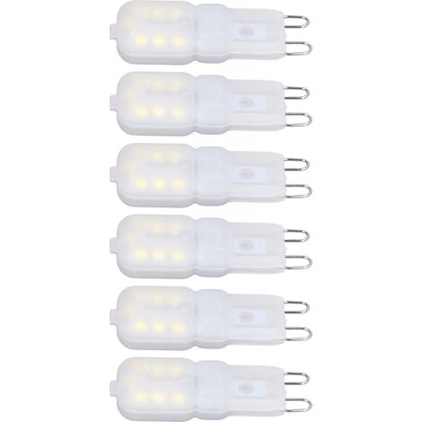 6er-Pack dimmbare 3-W-G9-LED-Lampen, energiesparend, 360°-Beleuchtung, für Decken- und Pendelleuchten, weißes Licht, 220–240 V (1/5)