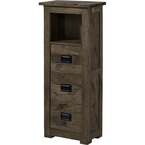 Kommode Mango 50x30x120 grau lackiert RAILWAY 281 (1/3)