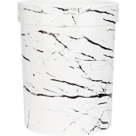 Poubelle Salle De Bains - PP Blanc 20.5 x 26 cm - Sans Couvercle - Pour Espace Blanc - 1 Pièce (1/5)