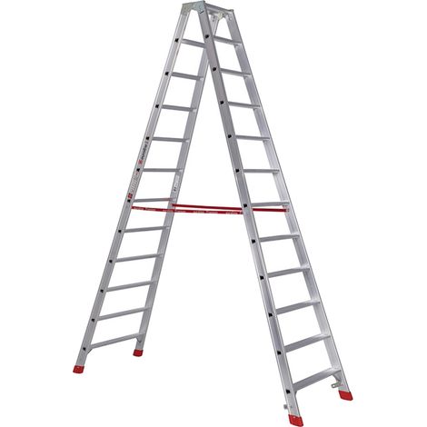 Euroline Premium 30577 Stufenstehleiter 2x12 Stufen (1/4)