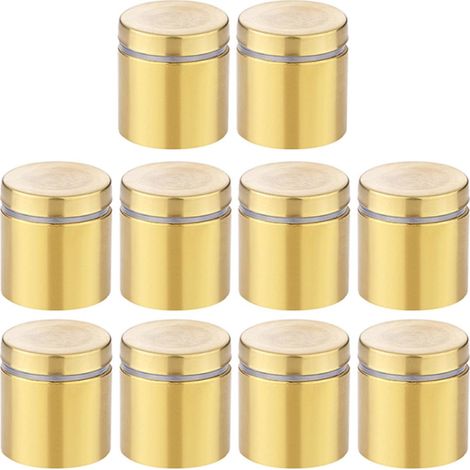 Vis d'écartement robustes en acier inoxydable doré pour panneaux acryliques, 10 pastilles (1/5)