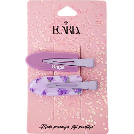 Ecarla 2er-Set Haarspangen mit Traubenmuster, Lila SP394 (1/2)