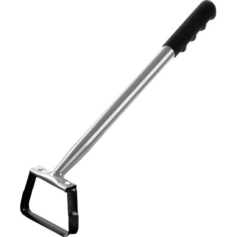 Houe à étrier Mini pour désherbage, sarcloir Circulaire Hula-Ho de 35,6 cm, cultivateur de Jardin métal Tranchant résistant, houe à gratter avec Manche Gris et poignée rembourrée (1/5)