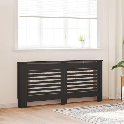 Cache radiateur Pièce Radiateur - Noir 172x19x81 cm MDF BV830855 - BonneVie (1/5)