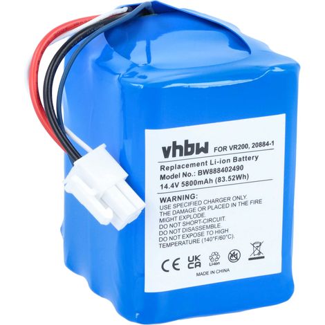 vhbw batteria compatibile con Vorwerk folletto VR200 aspirapolvere (5800mAh, 14,4V, Li-Ion) (1/5)
