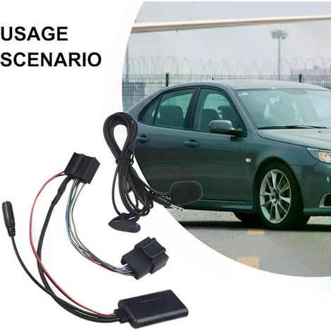 Per Saab 9-3 9-5 Lettore musicale per auto compatibile Bluetooth Ricevitore audio vivavoce Telefono MP3 Cavo adattatore Aux In Moduli-FF1-