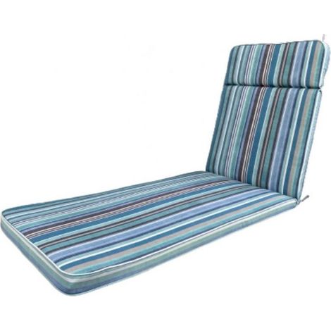 Sandbanks Sunlounger Cushion - L198 x W60 x D5 cm - Blue