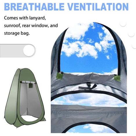 Das tragbare Pop-up-Sichtschutzzelt eignet sich für Außendusche, Ankleidezimmer, Sonnenschirm und Campingtoilette (grün).