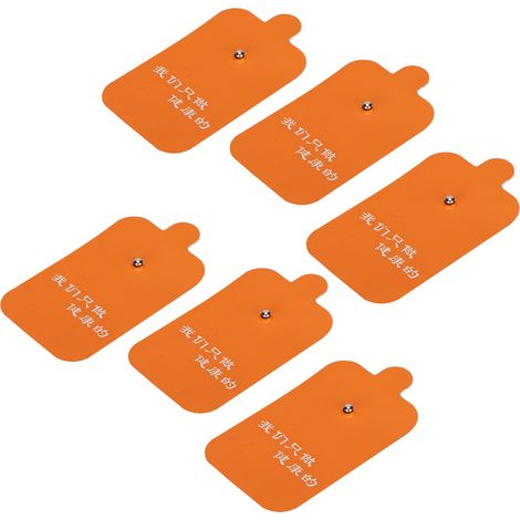 10 électrodes orange réutilisables pour appareil TENS - Patch de massage musculaire (1/5)
