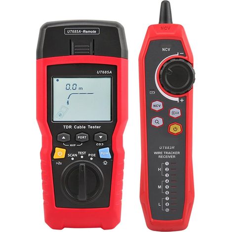 Kit complet d'outils de test Internet comprenant la mesure de la longueur et la cartographie des fils, facile à transporter pour le diagnostic de câble, l'inspecteur de câble net (1/5)