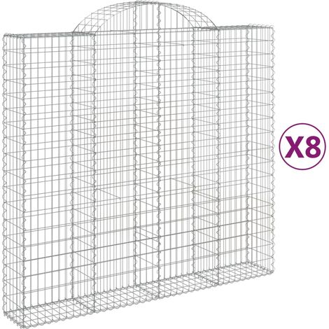 Maison Exclusive - Gabionen mit Hochbogen 8 Stk. 200x50x180/200cm