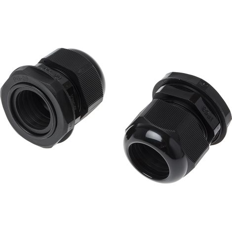 Presse-étoupe PG29 en Nylon 66 pour câble de 18mm à 25mm, avec contre-écrous, IP68 ( Prix pour Paquet de 10 )