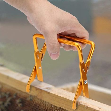 Clip de Cadre d'abeille en Acier inoxydable Clip de Cadre d'abeille Pince équipement de Ruche Accessoires d'outil d'apiculture (5,5 x 5,3 Pouces)