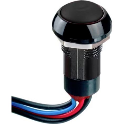 APEM IPR1FAD2 IP Series Druckschalter 12 V/DC 4 A 1 x Ein/Aus rastend  (Ø x H) 12 mm x 20 mm IP67 1