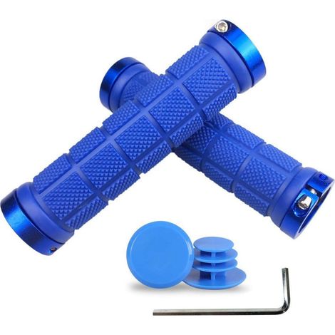 Fahrrad Lenkergriffe Anti-Rutsch Gummi für MTB BMX Trekking blau (1/5)