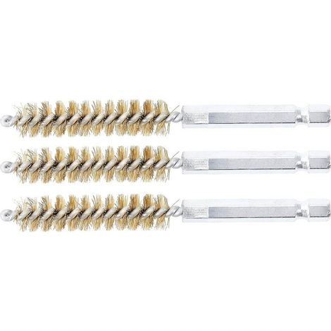 Brosse en Laiton 3 pcs 11 mm x 6,3 mm (1/4) - Résistante et Précise - D-Work
