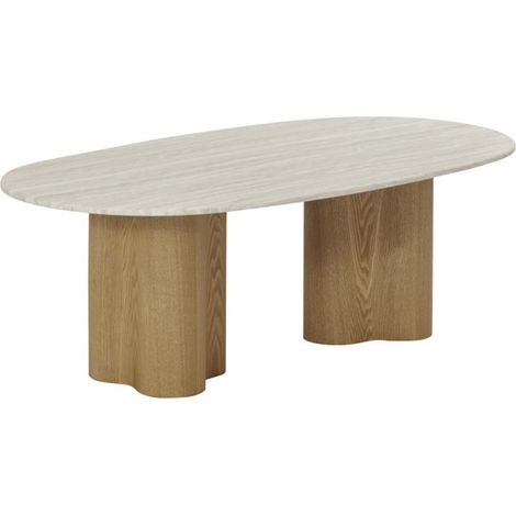 Mesa Centro Mdf Granito 130X70X45 Marron Claro