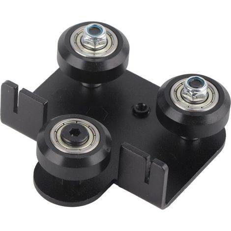 Plaque de Support arrière en métal noir, extrudeuse d'imprimante 3D, plaque de Support arrière avec poulie pour Ender3 V2