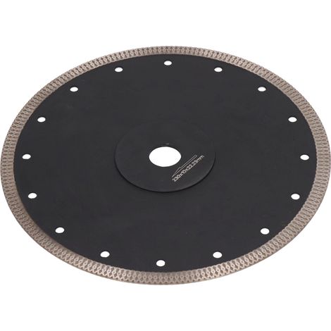 Disque de coupe diamant 230mm/9.1in avec grille de bride pour meuleuse pierre marbre carrelage céramique acier alliage 65Mn noir (1/5)