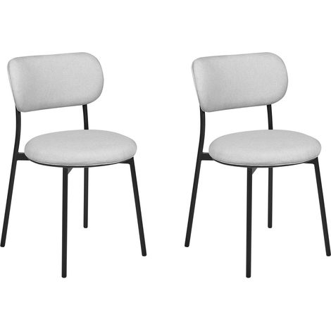 Esszimmerstuhl 2er Set CASEY Hellgrau