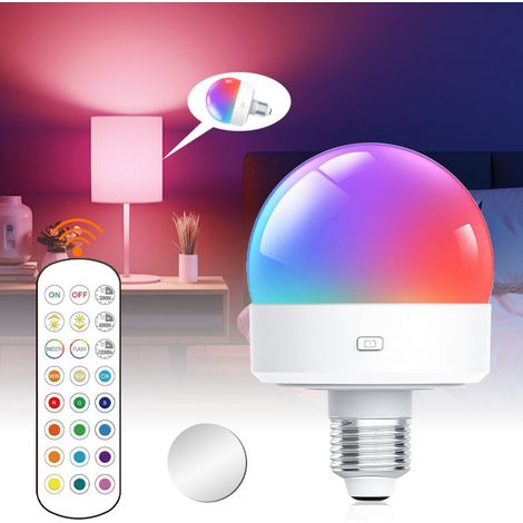 Filiyano – Lampe à piles E27 – Ampoule rechargeable avec télécommande - Lampe à piles E27 sans électricité pour appliques murales, lampes de table (1/5)