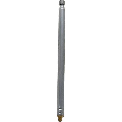 Silberne Teleskopantenne 345 mm (13,6 Zoll) für UKW-Radio und Fernsehen, Antennenempfänger, kompatibel mit Audiogeräten, glänzende Metalloberfläche (1/4)