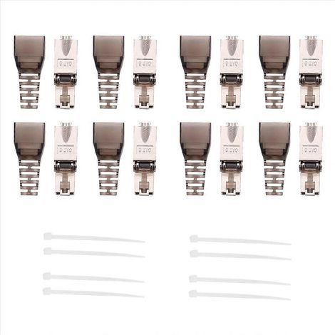 connecteurs RJ45 Cat 7 blindés, montage sans outil (fiche Cat7/connecteur Cat7, modulaire, 23 broches) - JBMEDIA (1/4)