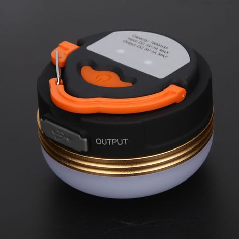 Tragbare, magnetische LED-Zeltlaterne mit USB-Ladefunktion für den Außenbereich, ideal zum Aufhängen und für Camping und Notfälle. Goldring-USB-Anschluss. (1/5)