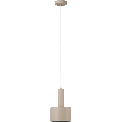 Suspension scandinave beige VITRUM Sigma Lighting, abat-jour cylindre 1xE27 15W (1/2)