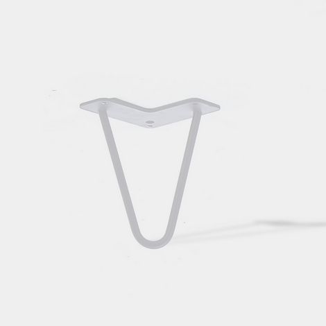 Lot de 4 pieds de meuble double fil modèle droit blanc mat hauteur 30 cm