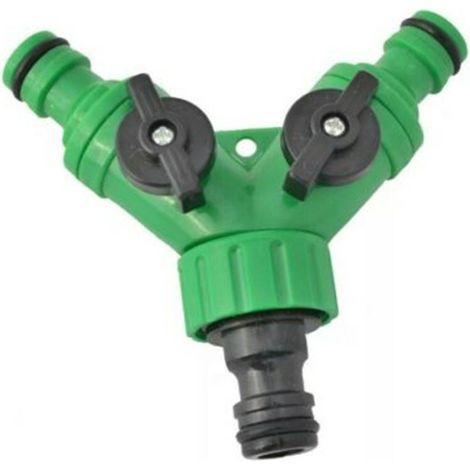 Robinet de jardin pour machine à laver avec trois entrées d'eau et deux sorties (DN15, DN20) en plastique