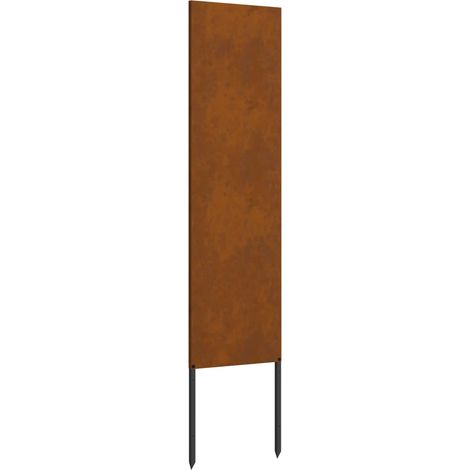 Garten Sichtschutz-Leinwand Rostig 32 x 140 cm Wetterfeststahl vidaXL (1/5)