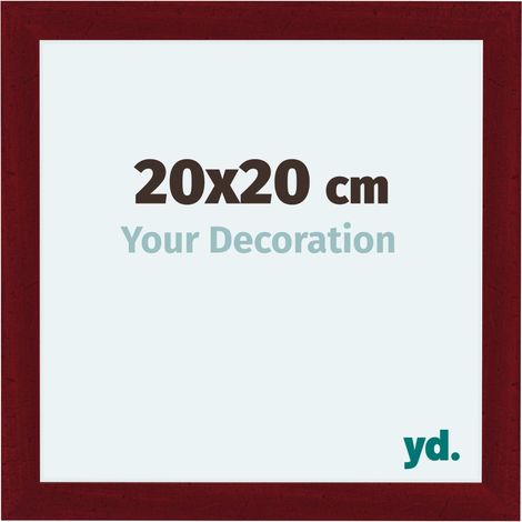yd. - Cadre photo 20x20 - Vin Rouge Patine - MDF - Como (1/5)