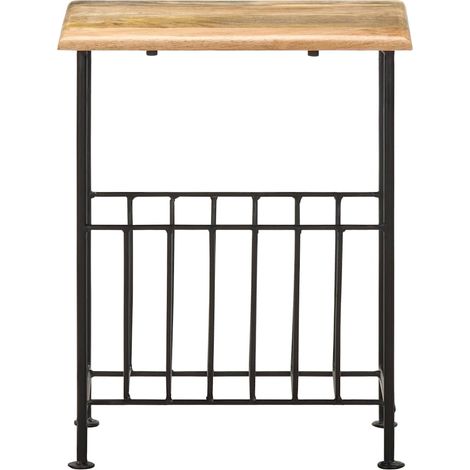 Maison Exclusive - Portariviste 40x30x50 cm in Legno Massello di Mango e Acciaio (1/5)