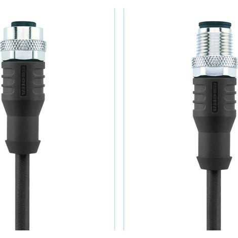 Escha 8046968 Connettore confezionato per sensore o attuatore M12 Spina dritta, Presa dritta 2.00 m Numero di poli: 8 1 (1/2)