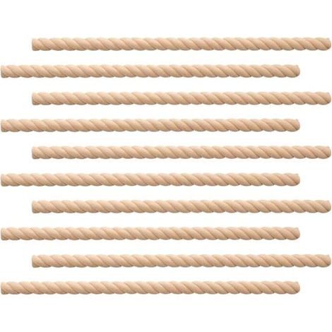 Moulures en bois - chants décoratifs - projets de menuiserie - gabarits à découper - 10 x 6 x 400 mm - hêtre brut (1/5)