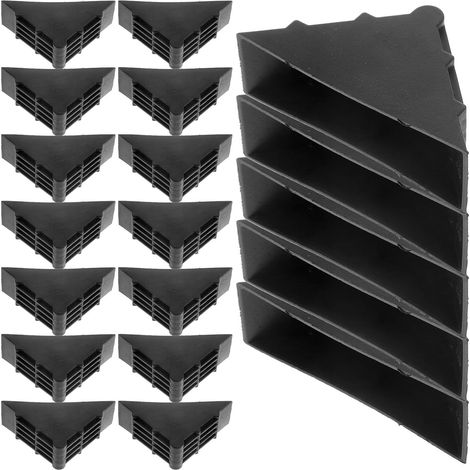 d angle en plastique noir 50 x 50 x 18 mm lot de 100 pour l (1/5)