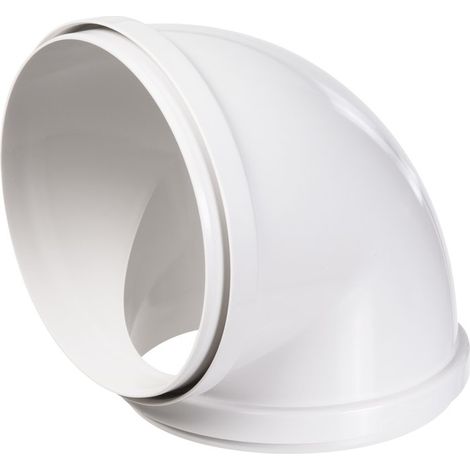 Ariston Group – Raccord PVC coudé 90° – Ø 150 mm – Filetage mâle – Fixation par coller – Pour chantiers humides