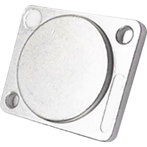 Couvercle anti-poussière robuste et haute résistance pour module d'accueil à double passage, compatible avec les modules de la série D (argenté). (1/5)