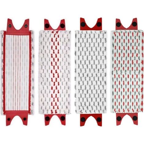 Lot de 3 Pads Microfibre Compatibles Vileda UltraMax – Têtes de Rechange pour Balai Rotatif à Plat, Lavables et Réutilisables (Microfibre Haute Absorption) (1/4)