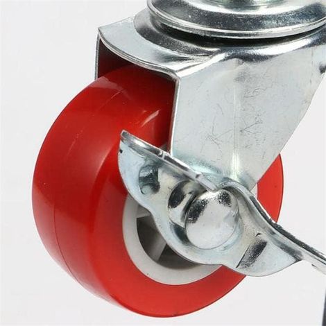 Set mit 4 PVC-Rollen, 1,5 Zoll Durchmesser, mit Seitenbremsen, robust für Ausstellungsmöbel und Schmuck
