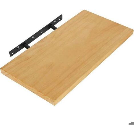 Support pour Étagère Flottante - Acier Inoxydable - Fixation Murale Invisible - Pour Tablettes en Bois - Lot de 2 (1/4)