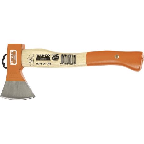 Bahco – Hachette 400 mm 1260 g – Manche en frêne incurvé laqué – Coupe nette pour bois dur – Perforation euro pour suspension