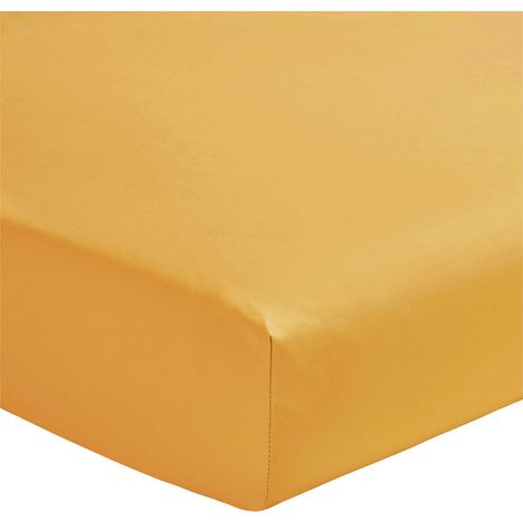 Drap housse Sahara en percale de coton 80 fils 180 x 200 cm (1/2)