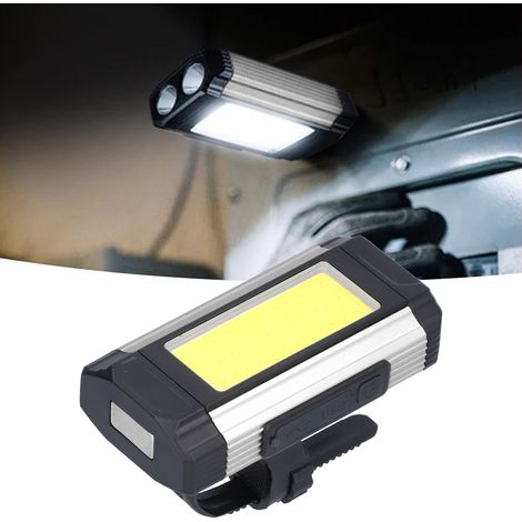 Lampe de vélo multifonctionnelle 1000 lm, étanche, rechargeable par USB, magnétique, pour travaux et entretien en extérieur, grise (1/5)